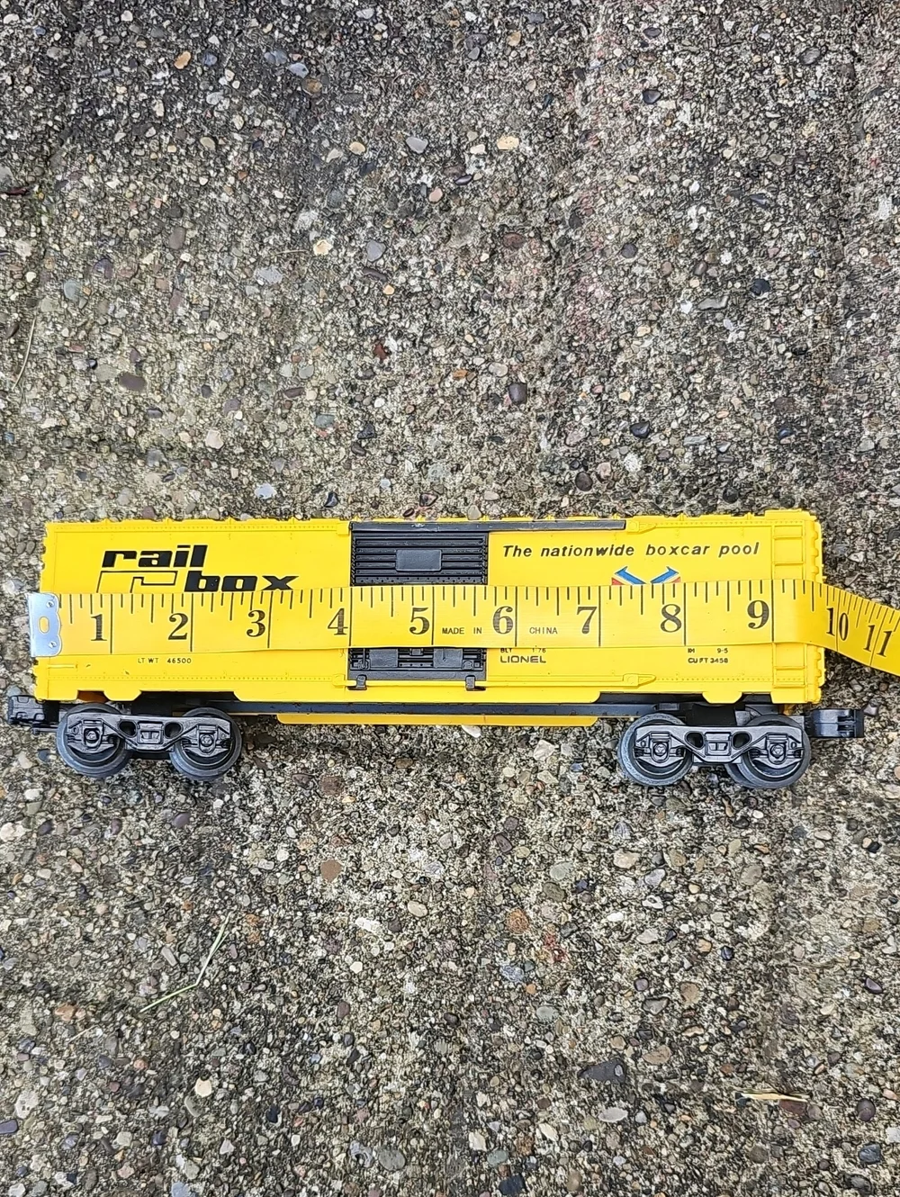 Vintage Lionel Train Rail Box 9767 Yellow Box Car O Gauge Nationwide Boxcar Pool